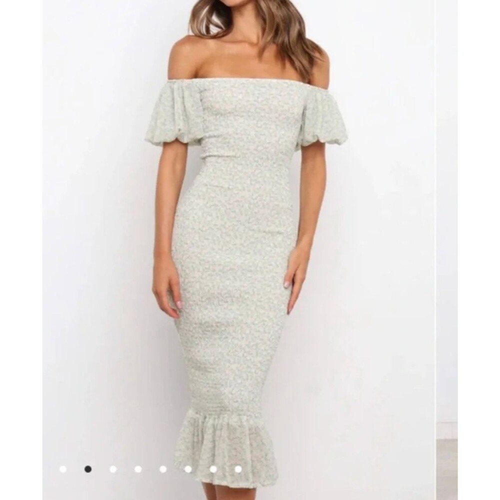 Petal & Pup Easlea Dress Midi Shirred - Wedding Guest Semi-Formal Cocktail